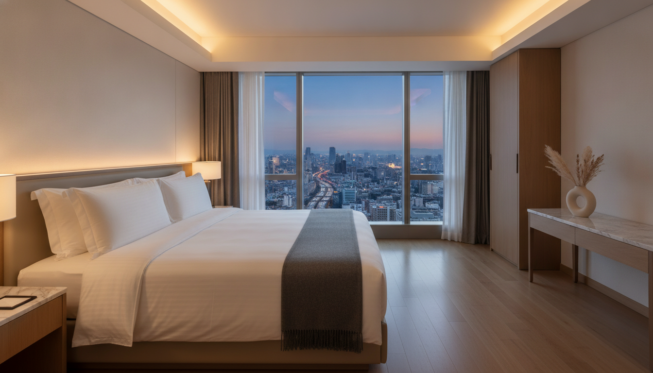A perfectly finished luxury hotel room